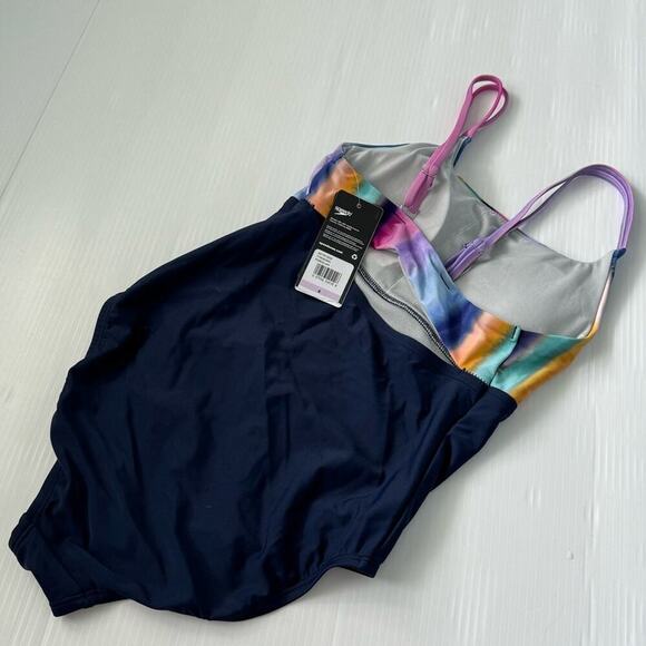 🆕 Speedo porcelain Double-Strap One-Piece Swimsuit NWT size 6 - Picture 5 of 7